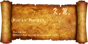 Kuris Margit névjegykártya